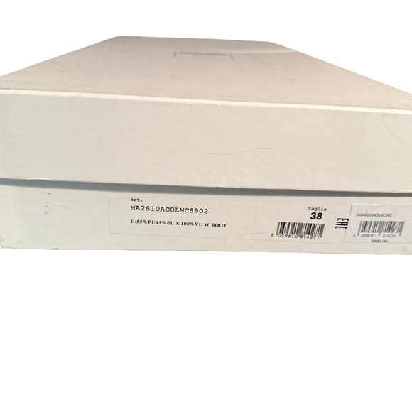 Moschino NWT Sz 38 Vero Cucio Silver Metallic Knee-High Stiletto Boots (SH292) - Picture 13 of 15